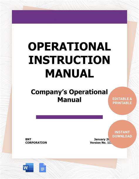 Operational Instruction 